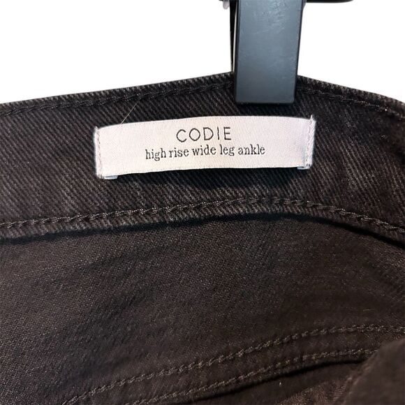 Sam Edelman Black Codie High Rise Wide Leg Ankle Jeans Size 31 - Picture 5 of 8